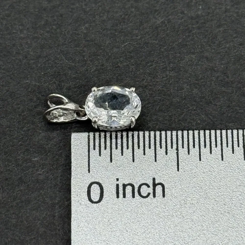 316L Surgical Stainless Steel Ring Size 6 Pendant Earrings Clear Crystal Lot
